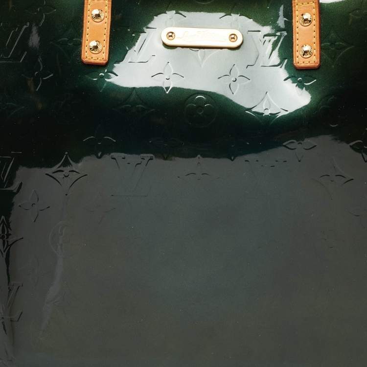 Pre Owned Louis Vuitton Bleu Nuit Monogram Vernis Bellevue GM Bag