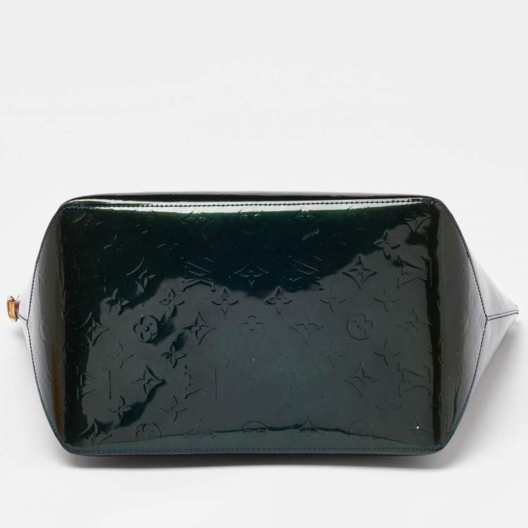 Pre Owned Louis Vuitton Bleu Nuit Monogram Vernis Bellevue GM Bag