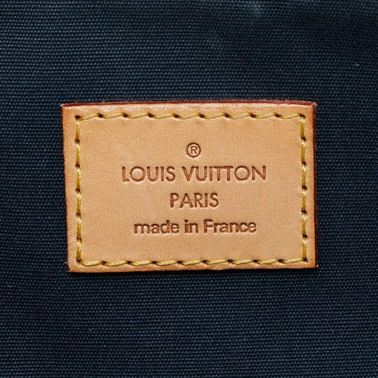 Pre Owned Louis Vuitton Bleu Nuit Monogram Vernis Bellevue GM Bag