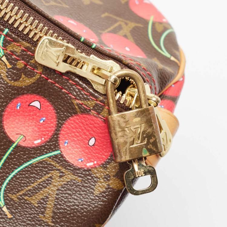 Pre Owned Louis Vuitton Monogram Canvas Cerises Keepall 45 Bag