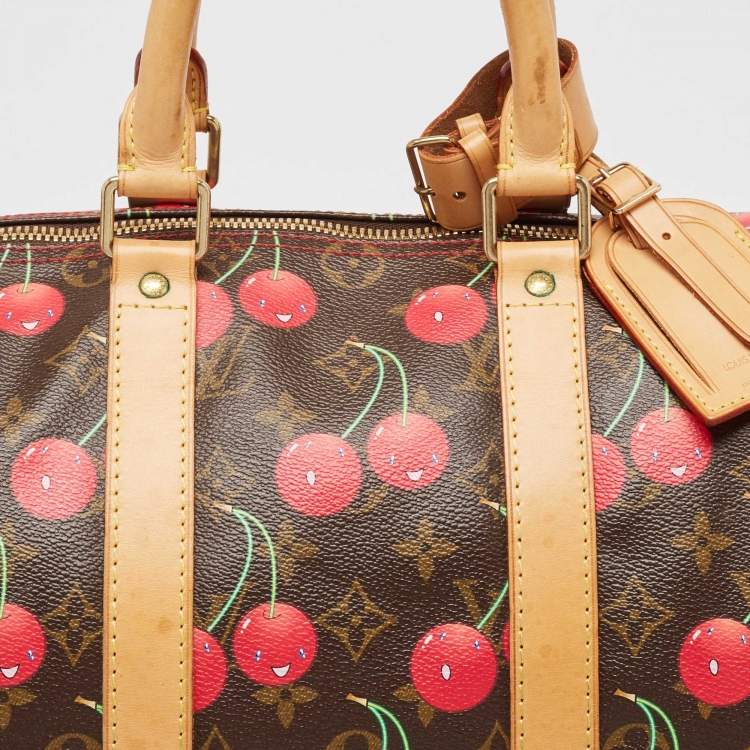 Pre Owned Louis Vuitton Monogram Canvas Cerises Keepall 45 Bag