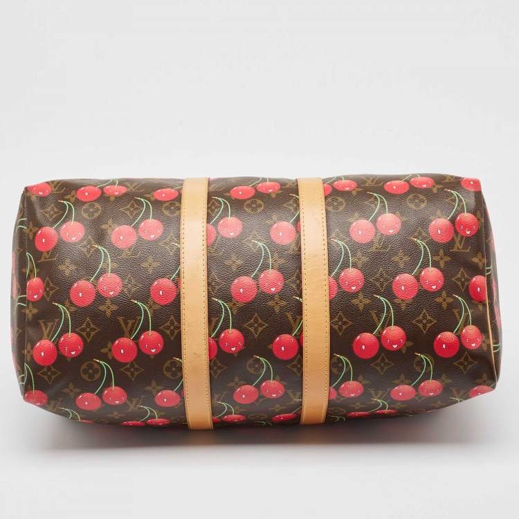 Pre Owned Louis Vuitton Monogram Canvas Cerises Keepall 45 Bag