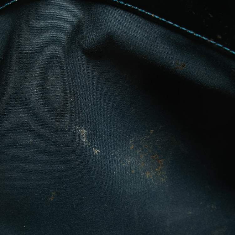 Pre Owned Louis Vuitton Blue Nuit Monogram Vernis Melrose Avenue Bag
