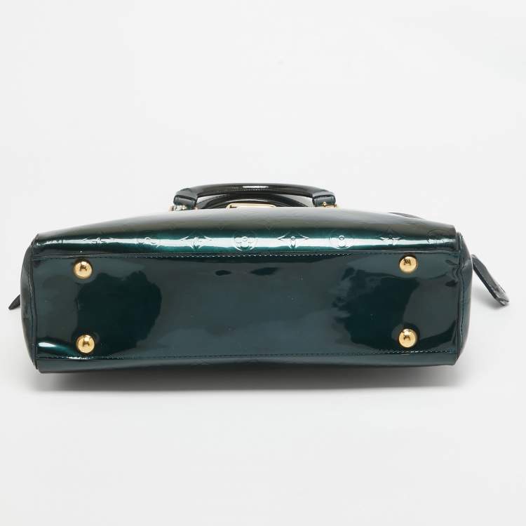 Pre Owned Louis Vuitton Blue Nuit Monogram Vernis Melrose Avenue Bag