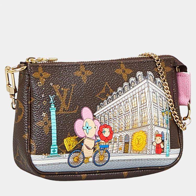 Pre Owned Louis Vuitton Limited Edition Vivienne Mini Monogram Pochette Accessoires Baguette handbag