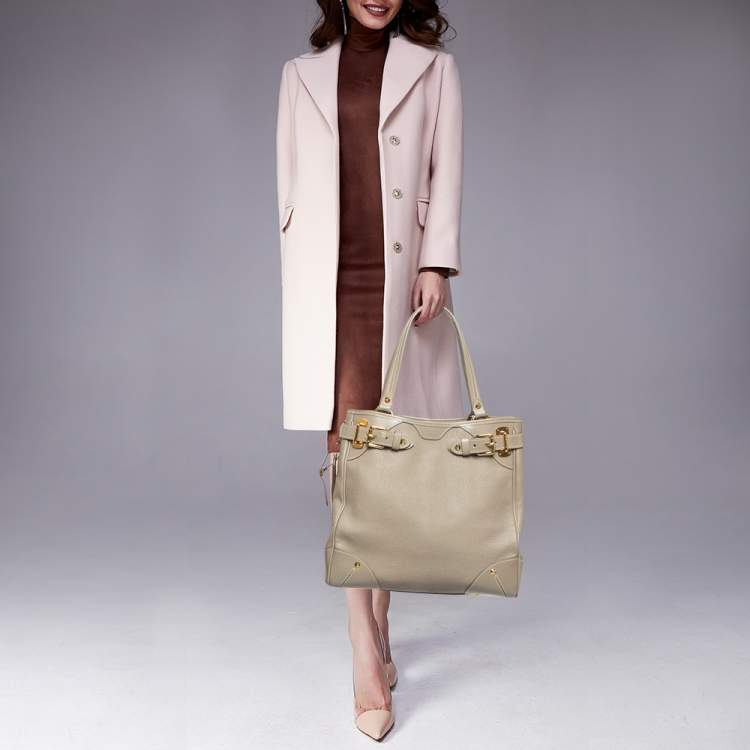 Pre Owned Louis Vuitton Beige Suhali Leather Le Majestueux Bag