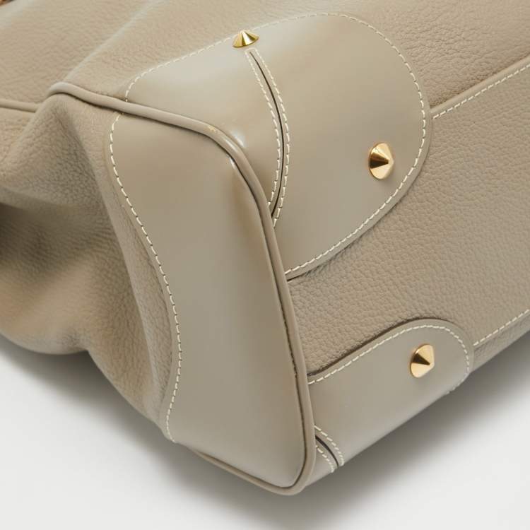 Pre Owned Louis Vuitton Beige Suhali Leather Le Majestueux Bag