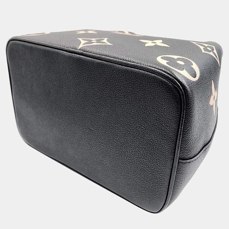 Pre Owned Louis Vuitton Black Giant Monogram Empriente Leather Neonoe MM Bucket Bag