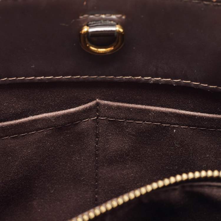 Pre Owned Louis Vuitton Amarante Monogram Vernis Montaigne BB Bag