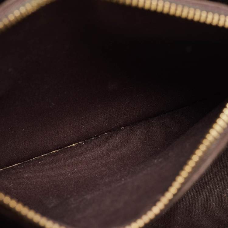 Pre Owned Louis Vuitton Amarante Monogram Vernis Montaigne BB Bag