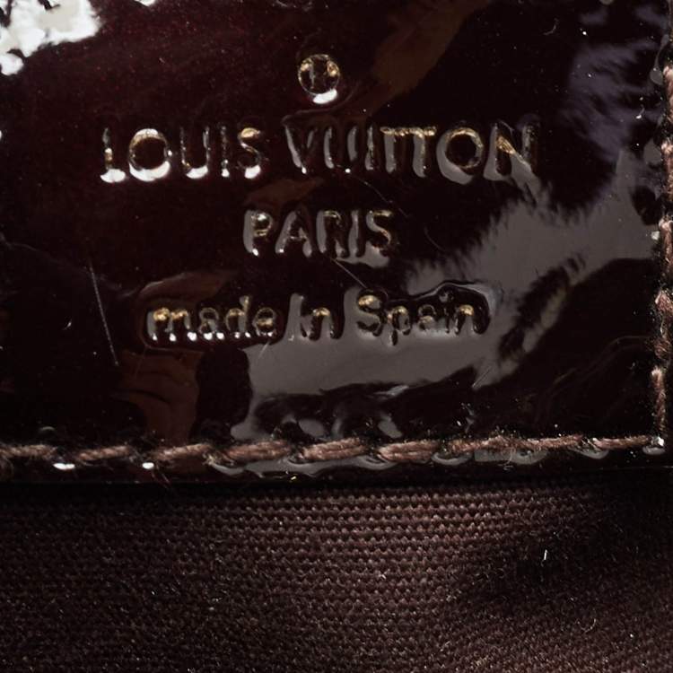 Pre Owned Louis Vuitton Amarante Monogram Vernis Montaigne BB Bag
