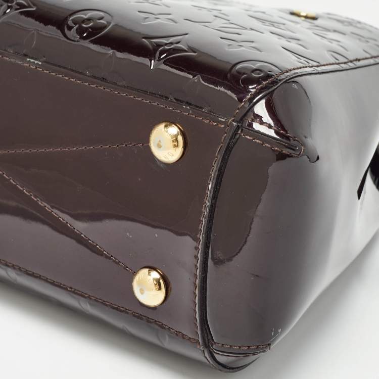 Pre Owned Louis Vuitton Amarante Monogram Vernis Montaigne BB Bag