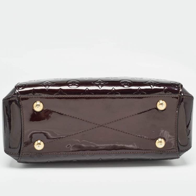 Pre Owned Louis Vuitton Amarante Monogram Vernis Montaigne BB Bag