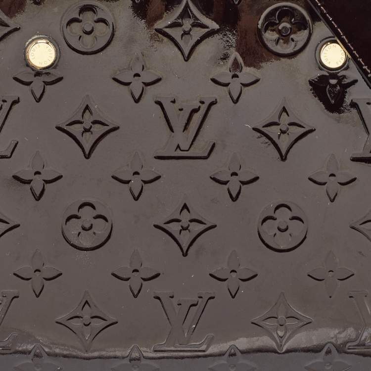 Pre Owned Louis Vuitton Amarante Monogram Vernis Montaigne BB Bag