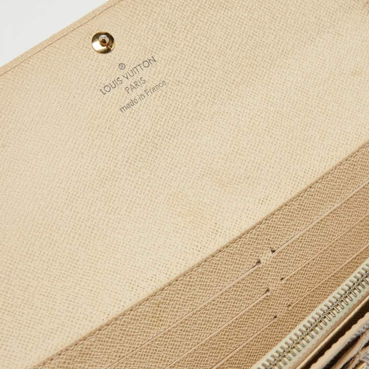 Pre Owned Louis Vuitton Damier Azur Canvas Sarah Wallet