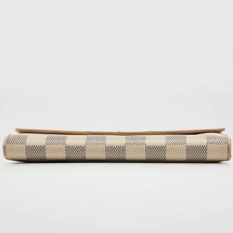 Pre Owned Louis Vuitton Damier Azur Canvas Sarah Wallet