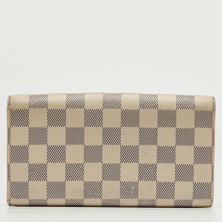 Pre Owned Louis Vuitton Damier Azur Canvas Sarah Wallet