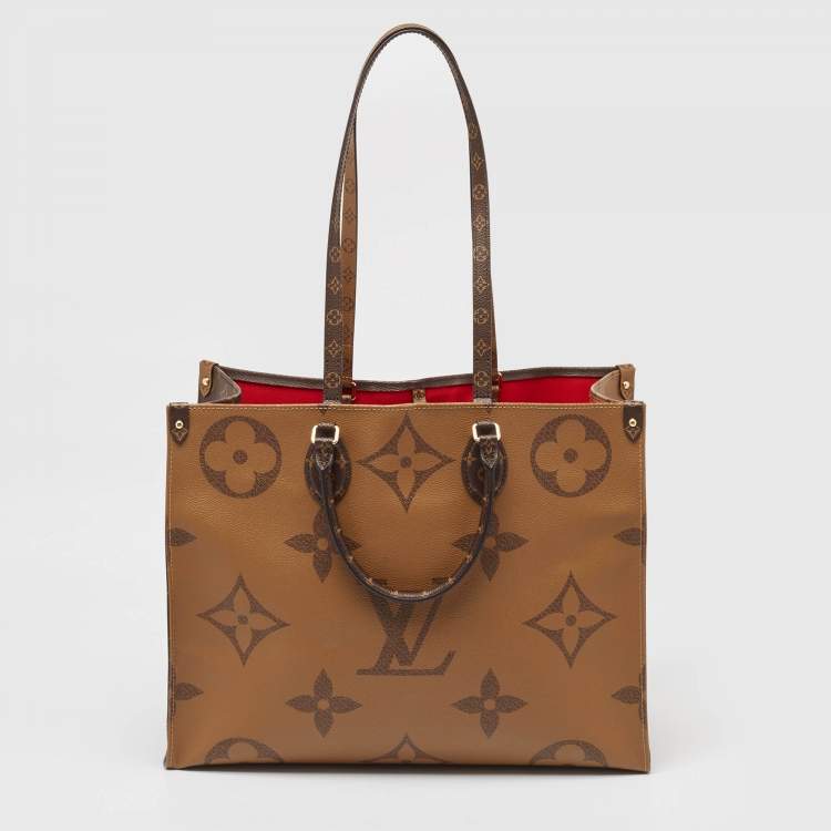 Pre Owned Louis Vuitton Monogram Reverse Giant Canvas OnTheGo GM Bag
