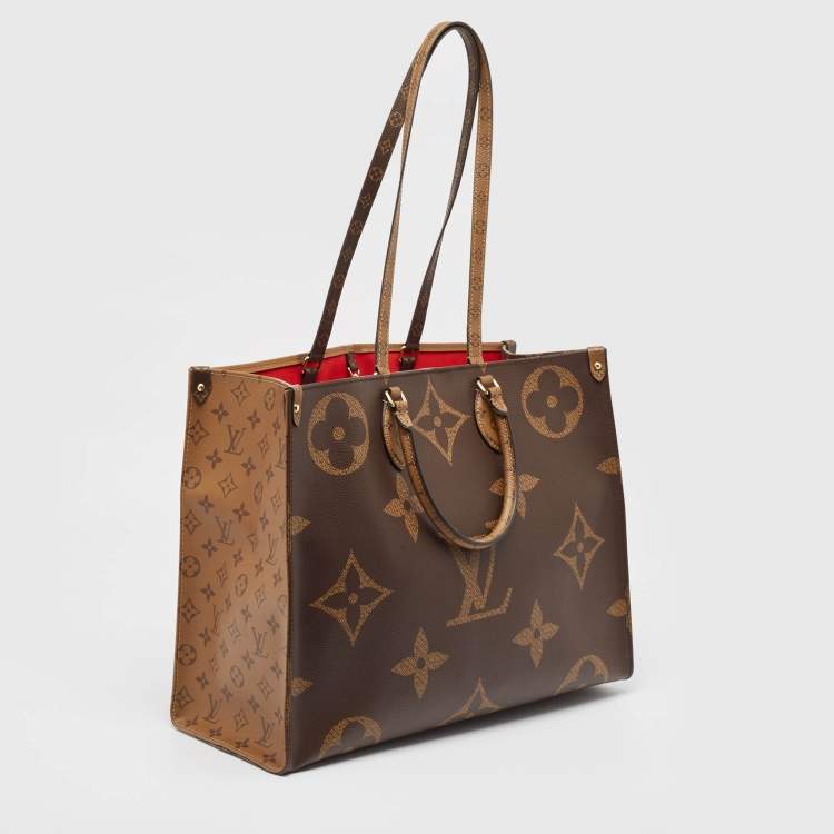 Pre Owned Louis Vuitton Monogram Reverse Giant Canvas OnTheGo GM Bag