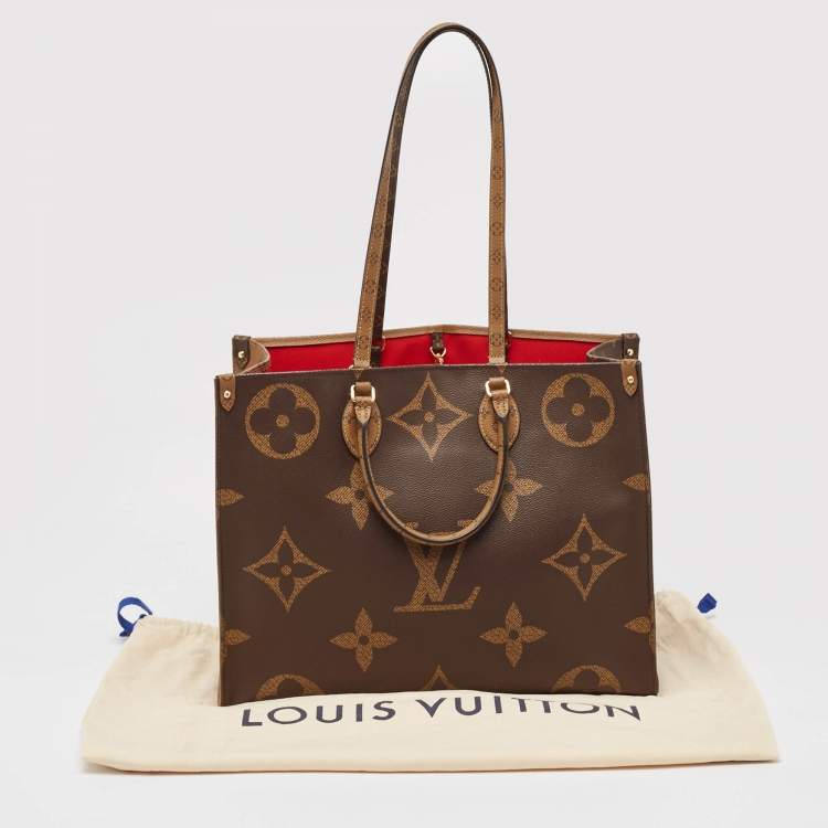 Pre Owned Louis Vuitton Monogram Reverse Giant Canvas OnTheGo GM Bag