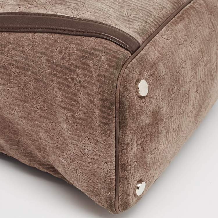 Pre Owned Louis Vuitton Brown Monogram Antheia Suede Ixia MM Bag