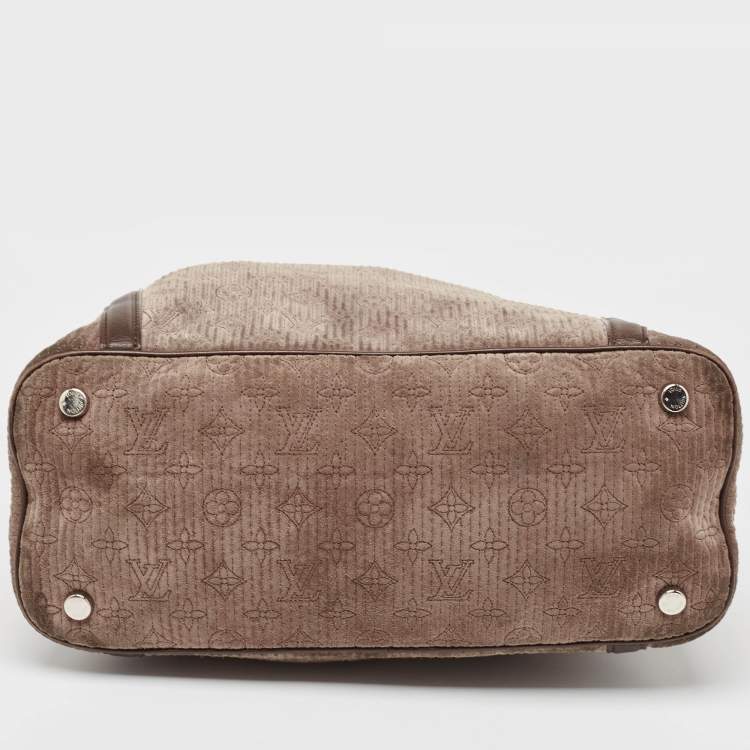Pre Owned Louis Vuitton Brown Monogram Antheia Suede Ixia MM Bag