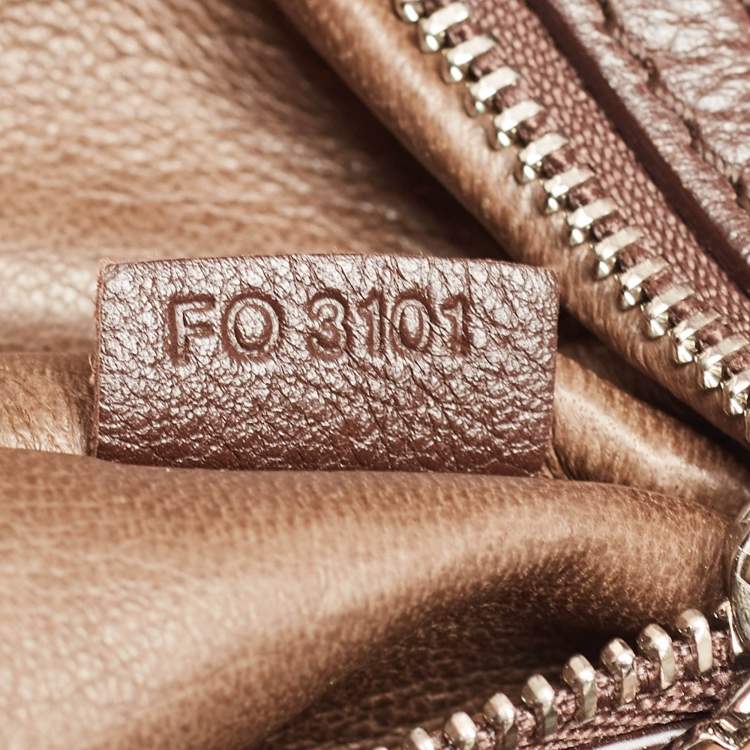 Pre Owned Louis Vuitton Brown Monogram Antheia Suede Ixia MM Bag