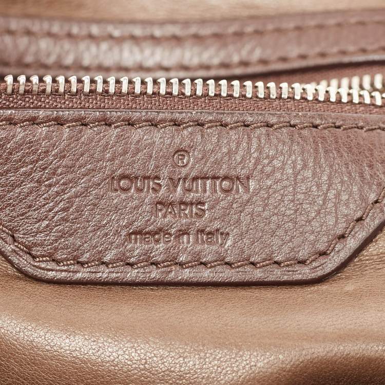 Pre Owned Louis Vuitton Brown Monogram Antheia Suede Ixia MM Bag