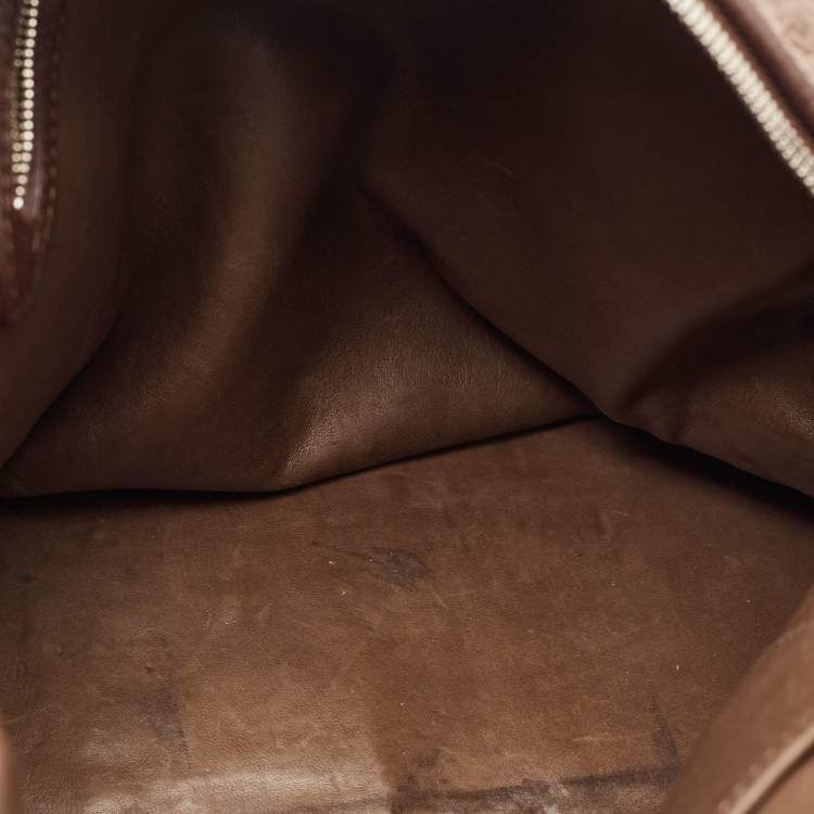Pre Owned Louis Vuitton Brown Monogram Antheia Suede Ixia MM Bag