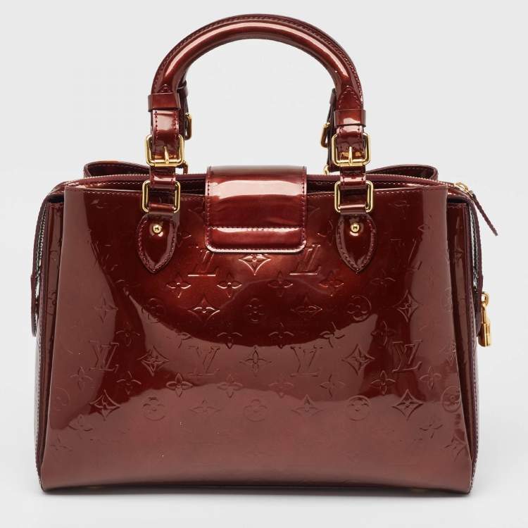Pre Owned Louis Vuitton Rouge Fauviste Monogram Vernis Melrose Avenue Bag
