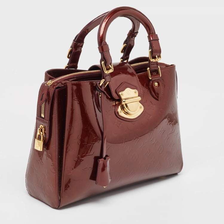 Pre Owned Louis Vuitton Rouge Fauviste Monogram Vernis Melrose Avenue Bag