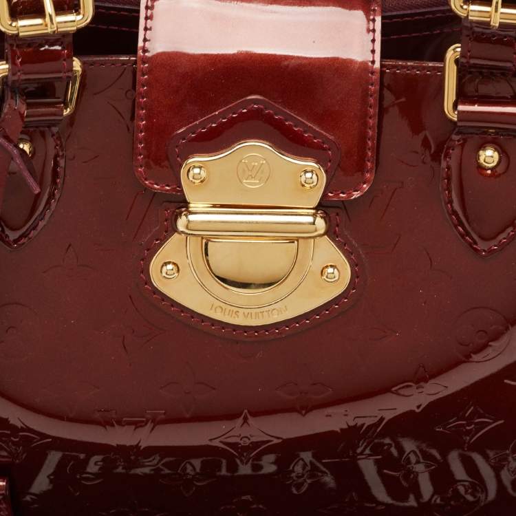 Pre Owned Louis Vuitton Rouge Fauviste Monogram Vernis Melrose Avenue Bag