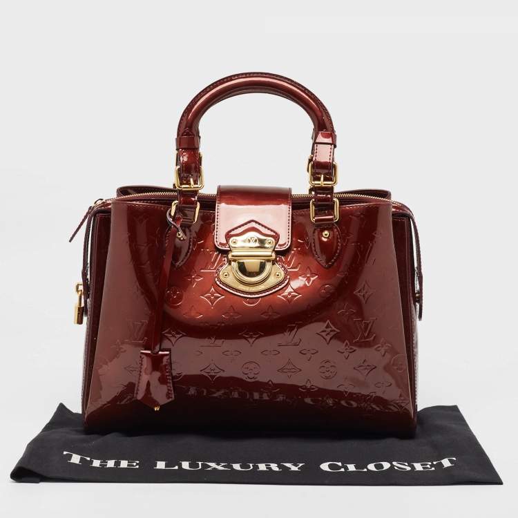 Pre Owned Louis Vuitton Rouge Fauviste Monogram Vernis Melrose Avenue Bag