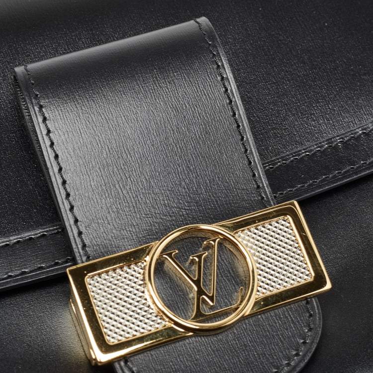 Pre Owned Louis Vuitton Black Leather Dauphine MM Bag