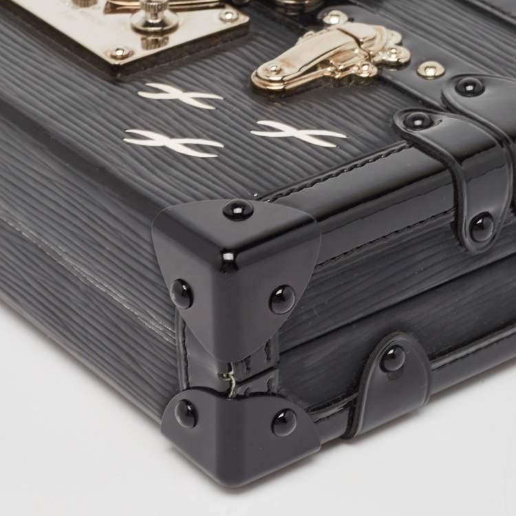 Pre Owned Louis Vuitton Black Epi Leather Petite Malle Clutch Bag