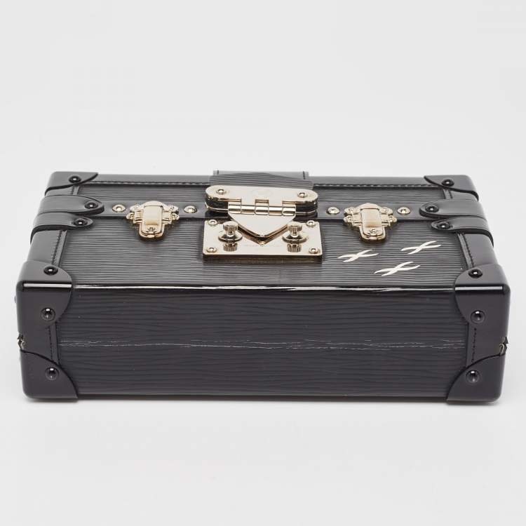 Pre Owned Louis Vuitton Black Epi Leather Petite Malle Clutch Bag