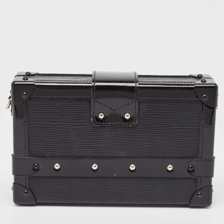 Pre Owned Louis Vuitton Black Epi Leather Petite Malle Clutch Bag