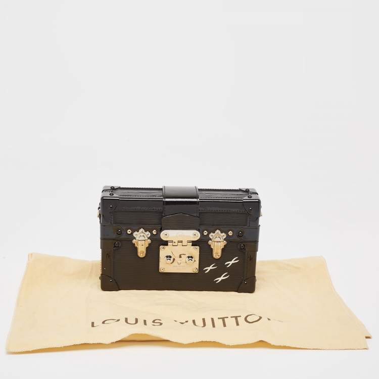 Pre Owned Louis Vuitton Black Epi Leather Petite Malle Clutch Bag