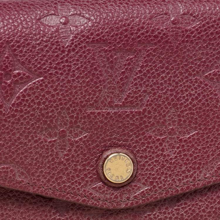 Pre Owned Louis Vuitton Aurore Monogram Empreinte Leather Curieuse Wallet