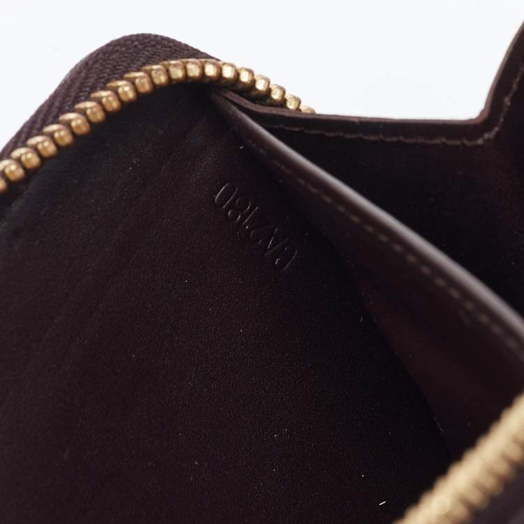 Pre Owned Louis Vuitton Amarante Monogram Vernis Zippy Wallet