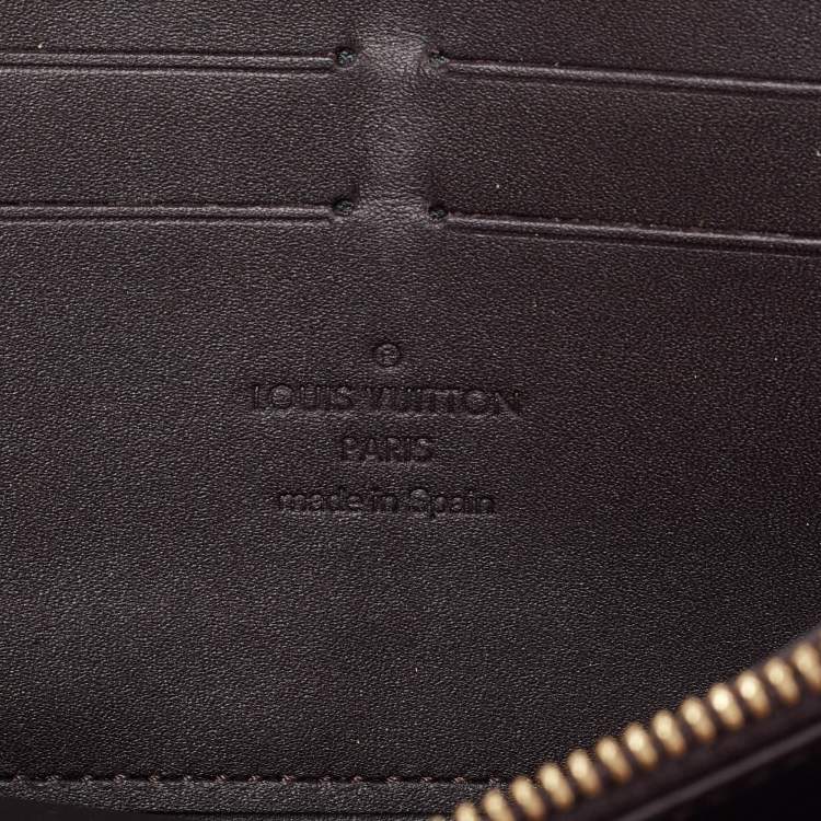 Pre Owned Louis Vuitton Amarante Monogram Vernis Zippy Wallet