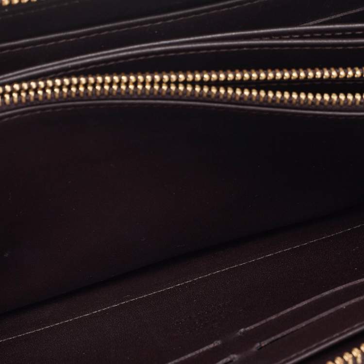 Pre Owned Louis Vuitton Amarante Monogram Vernis Zippy Wallet