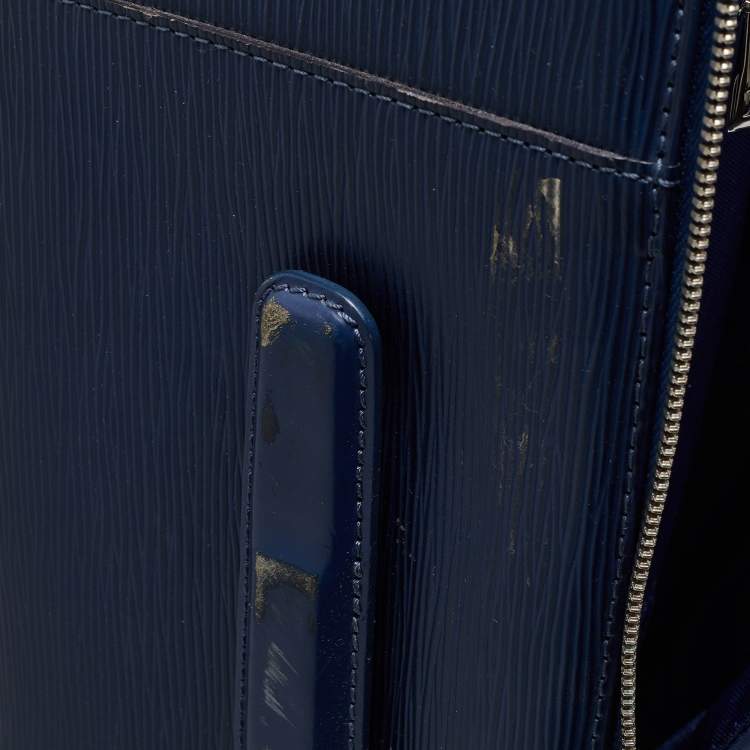 Pre Owned Louis Vuitton Blue Marine Epi Leather Pegase 55 Luggage