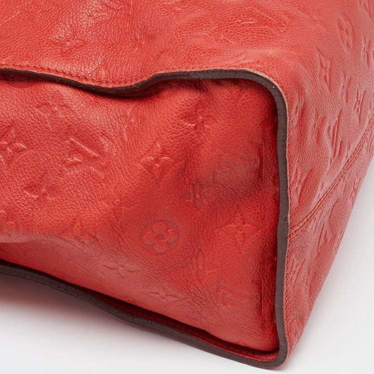 Pre Owned Louis Vuitton Cherry Monogram Empreinte Leather Lumineuse PM Bag