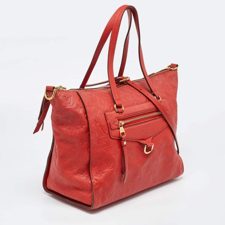 Pre Owned Louis Vuitton Cherry Monogram Empreinte Leather Lumineuse PM Bag