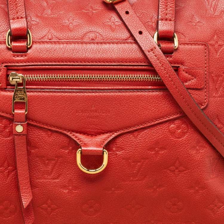 Pre Owned Louis Vuitton Cherry Monogram Empreinte Leather Lumineuse PM Bag