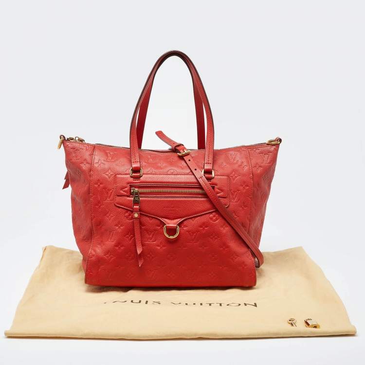 Pre Owned Louis Vuitton Cherry Monogram Empreinte Leather Lumineuse PM Bag