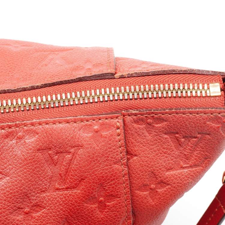 Pre Owned Louis Vuitton Cherry Monogram Empreinte Leather Lumineuse PM Bag