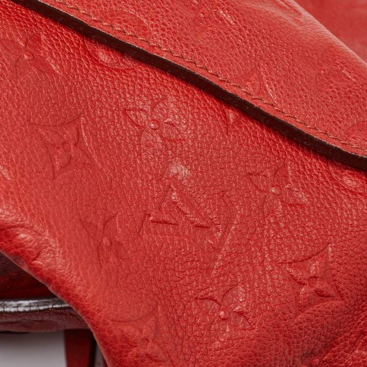 Pre Owned Louis Vuitton Cherry Monogram Empreinte Leather Lumineuse PM Bag