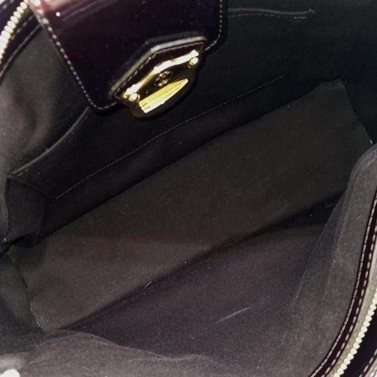 Pre Owned Louis Vuitton Amarante Monogram Vernis Leather Melrose Avenue Top Handle Bag